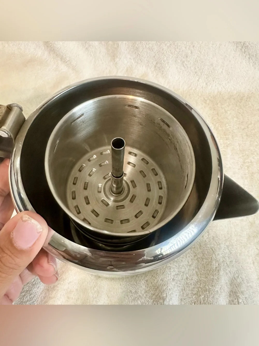 Arcosteel Stainless Steel Stovetop Coffee Percolator Vintage 18/10 Pot Camping